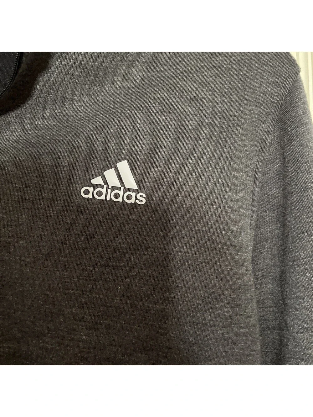 Adidas Golf Men’s Quarter-Zip Pullover Gray Size Medium Performance Very Clean